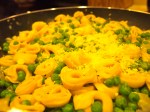 The finished dish! Tortellini with Peas