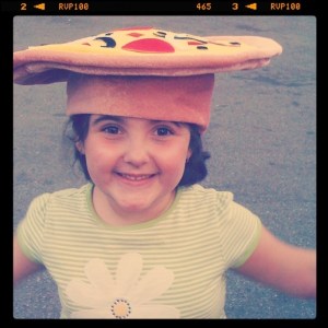 A pizza hat. uhm. ok. At Canobie Lake