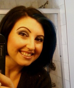 Hi!  It's me with my blue hair fixed after a morning of coloring.  It's close enough to the color and at least look less like an alien.