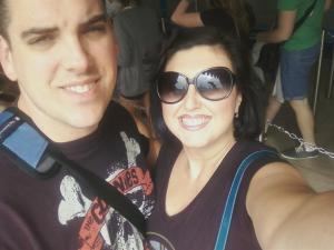 AN US PICTURE! Our last ride of our trip..at Small World