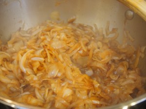 then after, caramelized onion