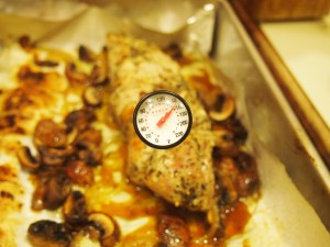 Getting the pork up to temp is key