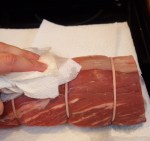 Rinse the roast with cool water, and dry thoroughly.