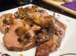 Voila!  The finished dish!  Beef Tenderloin with mushroom/shallot gravy.