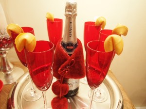 We had our glasses all ready!  Idk who brought me that asti, but omg it was so sweet.  