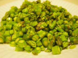 Chopped asparagus