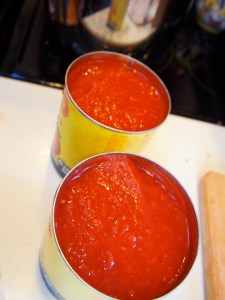 Two cans of no salt kitchen ready tomatoes