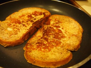 Finished Dish!  My kids love them cut into long strips to dip into their maple syrup.  YUM!