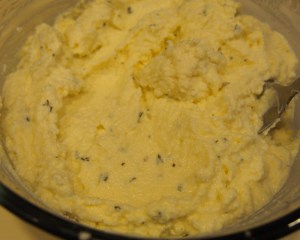 Mixture combined- Ricotta, 1 egg, romano cheese,  and s&p