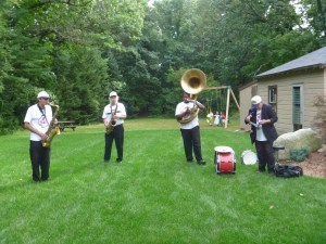 My husband surprised the whole party with a New Orleans style band.  Very cool!