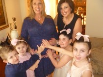 Everyone rubbing the baby belly