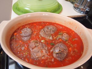 All the ingredients together and ready for braising