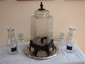 Iced tea and lemonade bar...before filling it up!