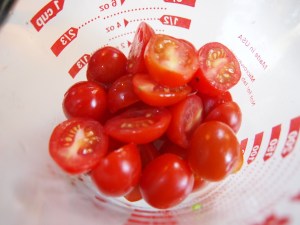 halved cherry tomatoes