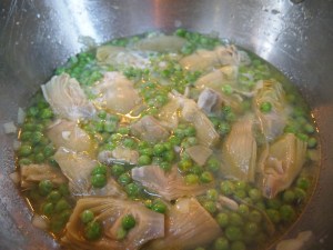 artichokes with peas