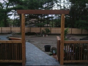 The fence my husband designed, the had someone create.  A lot of work!!