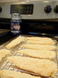 Placed on top of rack.