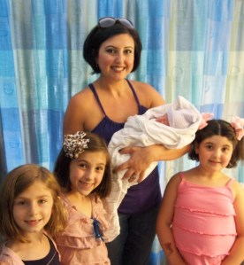 My niece, two daughter, with me holding the baby.  He is so handsome. 