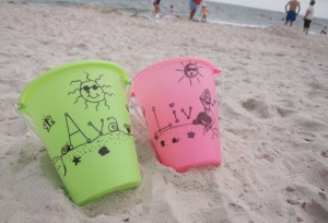 Their pail that I decorate every year.  (it's my fav thing at the beach! aside from the sun and ocean obvs!)