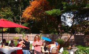 As the party was unwinding.