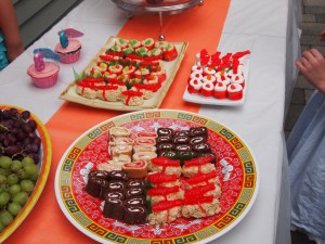 All set out on the table.