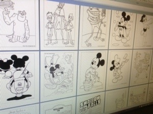A screen shot of the coloring pages prior to formatting.