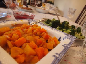 Sauteed pumpkin with brown sugar.  This is seriously the best dish.