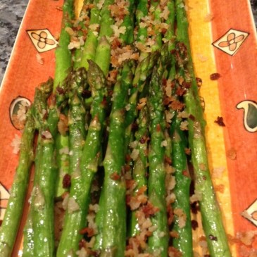 Roasted Asparagus with Tangerine Panko Crumb