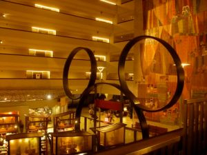 Mickey Ears!  Coming off the monorail inside The Contemporary.  Though we've been inside this place a few times before, it was nice to stay here.  I liked it more than I planned to.