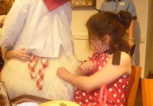 Goosing Donald..yup, my kid.