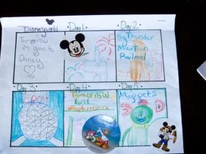 Our oldest made this for herr art class...her teacher said she could make up the time with creating a timeline.  She's cute.