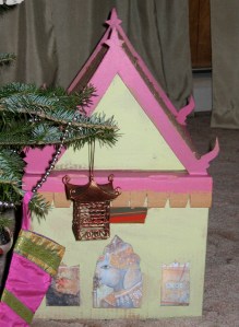 Our first themed Christmas as newlyweds:  Christmas in Thailand  (any of my Disney friends recognize that elephant mural????)