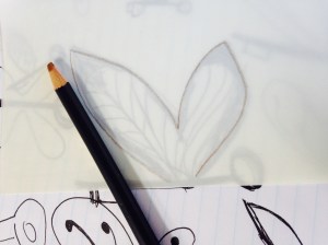 Fold vellum.  Trace image.